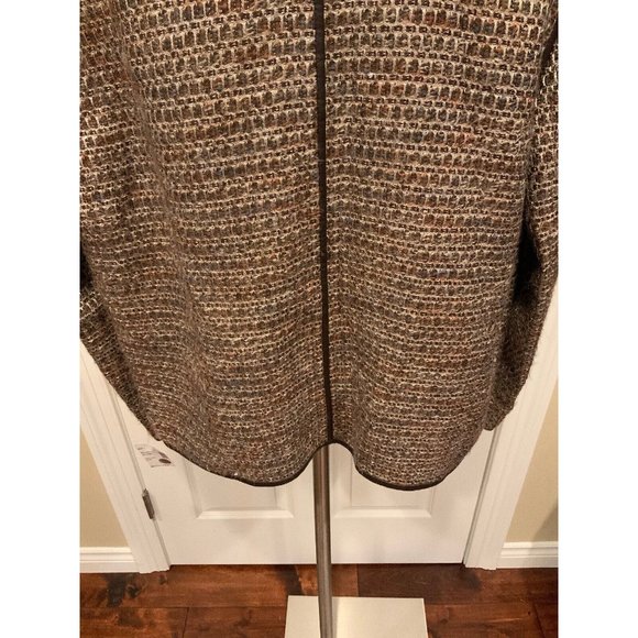 Lafayette 148 New York Bronze Tweed Wool Jacket, Size L, NWT! $798 - Picture 8 of 9
